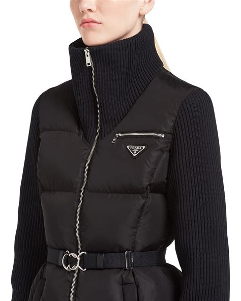 prada black puffer jacket women's|conscious prada puffer jacket.